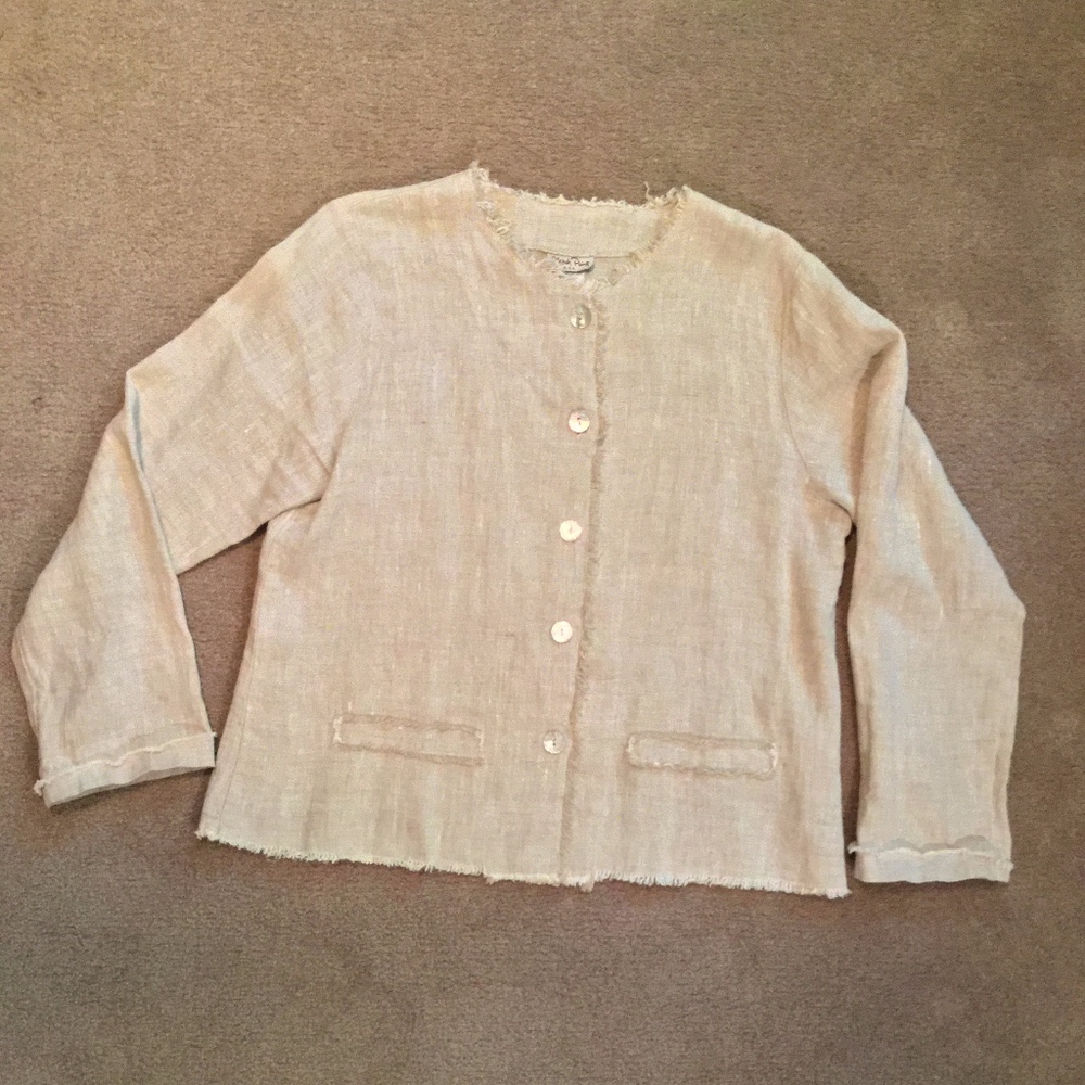 Match Point natural colored linen jacket